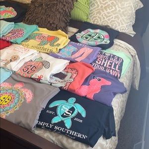 Lot of 18 simply southern shirts.